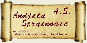 Anđela Strainović vizit kartica